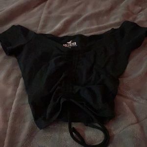 Black hollister crop top!